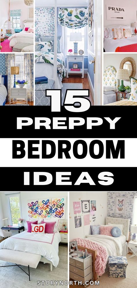 Save this pin for a refined home decor upgrade with preppy room ideas! Elevate your space with a touch of sophistication and style. #HomeDecor #PreppyRoomIdeas #InteriorDesignInspo Colorful Farmhouse Bedroom, Girls Preppy Bedroom, Roller Rabbit Bedroom, Pottery Barn Teen Bedroom, Preppy Girl Room, Preppy Teen Room, Pottery Barn Bedroom Teen, Preppy Room Ideas, Preppy Teen