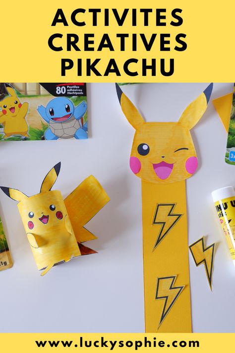 Activités créatives Pikachu et Pokémon avec UHU ! Pikachu Pikachu, Pokemon Pikachu, Paper Craft Projects, Paper Craft, Pikachu, Craft Projects, Pokemon, Paper Crafts, Pokémon