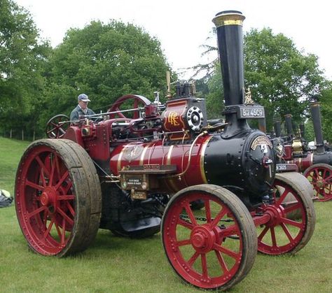 1908, MARSHALL. Steam, Traction-Engine. Steampunk Vehicle, Steam Tractor, Old Steam Train, Old Tractor, Traction Engine, About Cars, Old Farm Equipment, Antique Tractors, Old Tractors