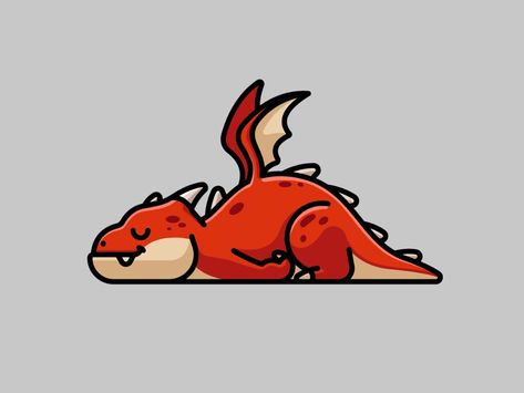 Sleeping Dragon, Dragon Comic, Dinosaur Drawing, Cartoon Dragon, Dragon Images, Dragon Illustration, Little Dragon, Lukisan Cat Air, Cute Dragons