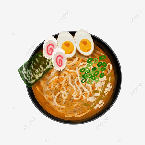 Chinese Pasta, Ramen Art, Longevity Noodles, Hot Ramen, Ramen Food, Asian Noodle Recipes, Ramen Soup, Red Bowl, Food Png