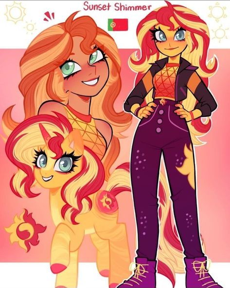 Sunset Shimmer Redesign, Mlp Equestria Girls Fanart, Equestria Girls Fanart, Sunset Shimmer Fanart, My Little Pony Fanart, Sunset Shimmer Pony, Mlp Anime, Walpapers Cute, Mlp Equestria