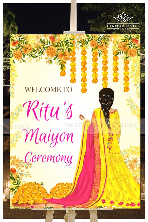 Printing & Personalising your own Welcome Wedding Signs or Punjabi Wedding welcome sign Indian template instant download has been made a super easy process by us specially for busy brides that save the valuable wedding-prep time while still giving you the complete Hindu Wedding welcome template & stationery of your dreams for your Wedding Entry Sign!

You can print your Punjabi Wedding decor Sign Board or Maiyyan Ceremony Welcome Signage décor where ever you choose! Sangeet Signage, Punjabi Decor, Maiyan Ceremony, Punjabi Wedding Decor, Jaggo Night, Mehendi Party, Unique Wedding Signs, Welcome Signage, Ladies Sangeet