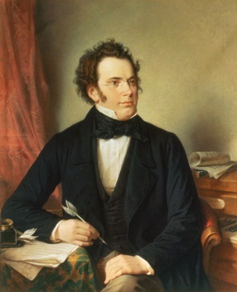 Franz Schubert (1875), after an 1825 watercolor. Wilhelm August Rieder (1796–1880). Oil on canvas. Historisches Museum der Stadt Wien. Schubert's life (1797-1828) is the quintessential example of the... Franz Peter Schubert, Schubert Franz, Antonio Salieri, Harmony Music, Franz Schubert, Famous Composers, Winter's Tale, Short Poems, Music Composers