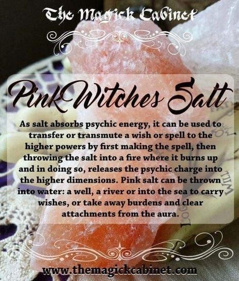 Pink salt Witches Salt, Pink Halite, Crystals Pink, Magickal Herbs, Witch Herbs, Salt Crystals, Wiccan Witch, Magick Spells, Eclectic Witch