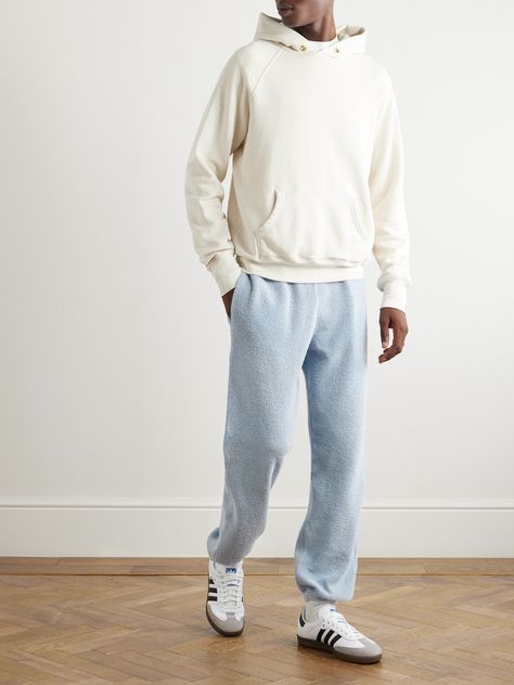 Les Tien's sweatpants are made from soft cotton that's brushed and treated to achieve a plush fleece-like handle. They're cut for a tapered fit with an elasticated waistband and cuffs. The 'Washed Dusty Blue' colour will break the mould on your usual rotation. Summer Sunglasses, Fleece Sweatpants, Luxury Sneakers, Mens Sweatpants, Classic Sneakers, Short Suit, Cotton Fleece, Loungewear Shorts, Espadrille Shoes