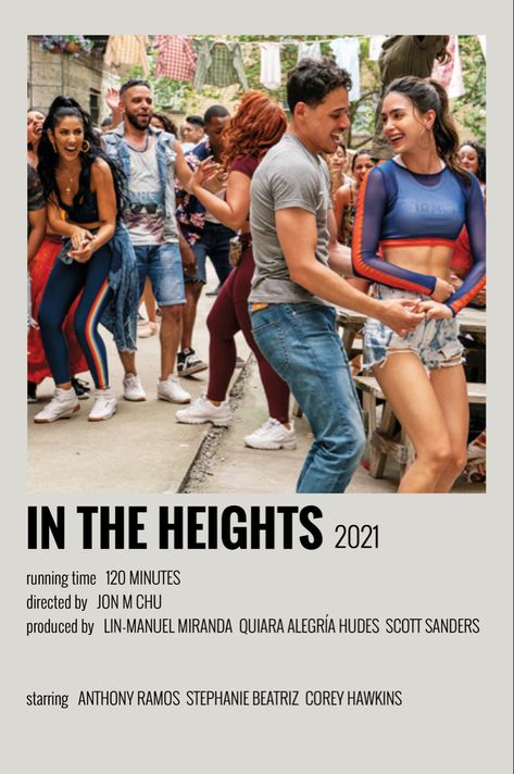 In The Heights Aesthetic, In The Heights Movie, Poster Polaroid, Broadway Posters, Tv Posters, Werner Herzog, Polaroid Posters, Movie Wall, Iconic Movie Posters