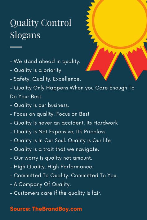 List of 251+ Brilliant Quality Control Slogans | Thebrandboy Best Slogans For Business, Quality Assurance Poster, Company Slogans Ideas, Fashion Taglines Ideas, Quality Quotes Business, Quality Assurance Quotes, Quality Control Logo, Business Slogans Ideas, Assurance Quotes