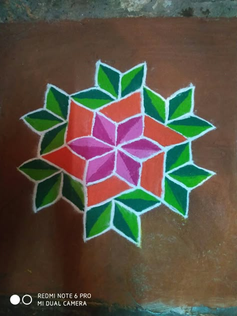 Dotted Rangoli Design With Colour, Dotted Rangoli Design, 2023 Rangoli, Dotted Rangoli, Beautiful Scenery Drawing, Colourful Rangoli, Zen Tangle Patterns, 3d Rangoli, Colour Rangoli