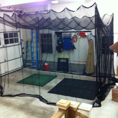 Chicago Cubs Birthday Party, Diy Golf Net, Chicago Cubs Birthday, Backyard Hockey Rink, Batting Cage Backyard, Batting Cage Net, Indoor Batting Cage, Backyard Ice Rink, Kids Garage