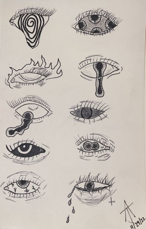 Eyes Alternative Drawing, All Eyes On You Drawing, Eye Dripping Drawing, Eyeballs In A Jar Drawing, Weird Eye Painting, Eye Drawing On Hand, Eyeball Out Of Socket Drawing, Spooky Eye Drawing, Eyeball Art Trippy