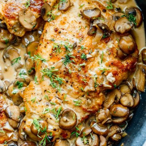 Easy Chicken Marsala Recipe - Munchkin Time Baked Chicken Marsala, Easy Chicken Marsala, Chicken Thighs Baked, Munchkin Time, Chicken Marsala Recipe, Chicken Marsala Easy, Baked Chicken Wings Oven, Homesteading Recipes, Marsala Recipe