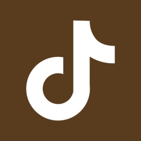 Tiktok Brown Logo, Tiktok Brown Icon, Brown Tiktok, Ios14 Wallpaper, Mobile App Icon, Coffee Theme, Browning Logo, Trendy Aesthetic, Me App