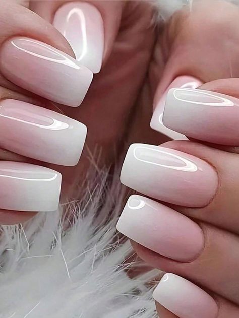 24Pcs Gradient Acrylic Fake Nails Art Long Ballet Wearing Nails Fake Press On Nail Tips Full Cover Removable French False Nails Pink Simple,Cute,Western,French   Jelly,Carborundum,PMMA Colorblock,Plain,Plants Bare Nails   Nail,Hand & Foot Care, size features are:Bust: ,Length: ,Sleeve Length: Unghie Sfumate, Short Press On Nails, Nails Silver, Gold Prom, Classy Prom, White Prom, Nails Ombre, Purple Prom, Nails Gold