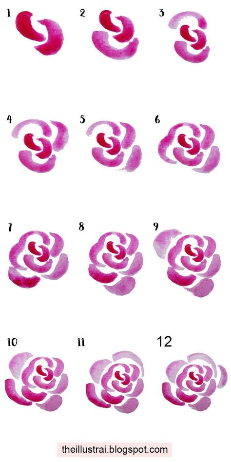 The Illustrai: How to Create Watercolor Roses | Abstract watercolor, Watercolor rose, Watercolor art Paint A Rose, Simple Abstract, Watercolor Roses, Soyut Sanat Tabloları, Cat Air, Hur Man Målar, Watercolour Tutorials, Watercolor Rose, Watercolor Techniques