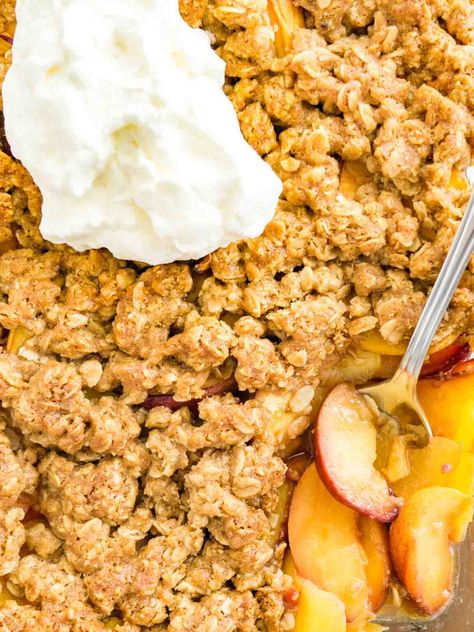 Peach Crisp Recipes, Fresh Peaches Recipes, Recipes Using Fresh Peaches, Peach Oatmeal Crisp, Peaches Recipes, Fresh Peach Crisp, Life In The Lofthouse, Peach Oatmeal, Fresh Peach Recipes