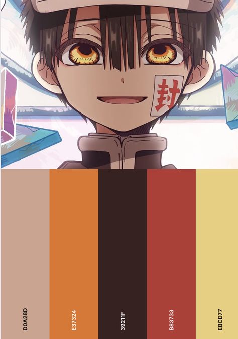 Colour palette Anime Colour Palette, Hanako Kun Color Palette, Tbhk Color Palette, Anime Color Palette, Oc Color Palette, Amane Yugi, Sketchbook Idea, Movie Color Palette, Palette Challenge