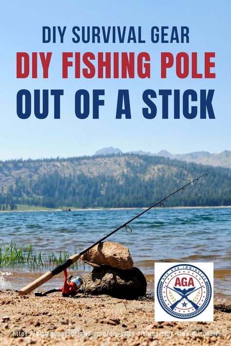 This DIY fishing pole is probably the easiest thing youâll ever get to a DIY tutorial. Just in case you donât have any sort of background in fishing, this definitely will help you out! #diyfishingpole #fishinggear #fishing #survival #preparedness #gunassociation Diy Fishing Pole, Fishing Techniques, Fishing Diy, Fishing Pole, Survival Life, Hunting Season, Survival Tools, Wilderness Survival, Fishing Reels