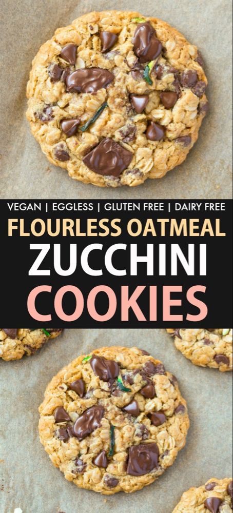 Dessert No Eggs, Zucchini Oatmeal Cookies, Zucchini Chocolate Chip Cookies, Soft Oatmeal Cookies, Zucchini Oatmeal, Galletas Keto, Zucchini Cookies, High Protein Desserts, Oatmeal Chocolate Chip