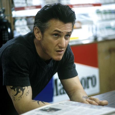 Sean Penn Mystic River, Movie Tattoos, Sean Penn, Charming Man, Movie Buff, Clint Eastwood, Love Movie, Famous Faces, Film Director