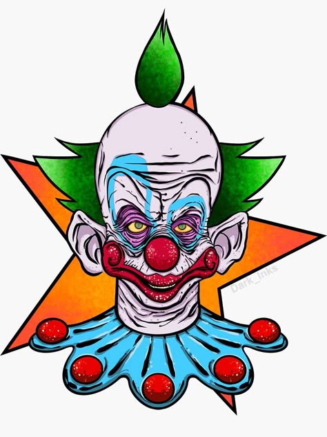 Kkfos Shorty, Shorty The Clown, Drawings Of Clowns, It Painting Clown, Clowns From Outer Space Drawing, Art The Clown Painting Easy, Killer Klowns From Outer Space Tattoos, Art The Clown Terrifier Tattoo, Scary Clown Drawing