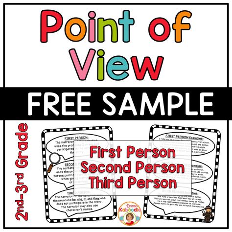 Point Of View Activities, Character Perspective, Authors Point Of View, 2nd Grade Literacy, Text Structures, Free Printable Activities, Teaching Ela, Outdoors Tattoo, Guided Notes