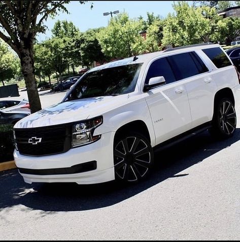 Chevy Suv Tahoe, Infinity Suv, Tahoe Car, White Tahoe, Lifted Chevy Tahoe, Chevy Suv, White Suv, Bmw Scrambler, Chevy Girl