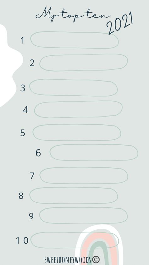 Use this template for your year-end ranking! Ranking Template, Top 10, 10 Things, Quick Saves