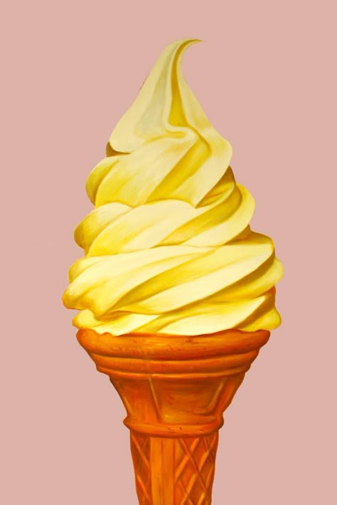 Ice Cream by Tom Senior Painting Ice, Ice Cream Painting, Prismacolor Drawing, Drawing Refrences, Food Art Painting, Ice Cream Art, Prismacolor Art, Reference Photos For Artists, Food Drawings