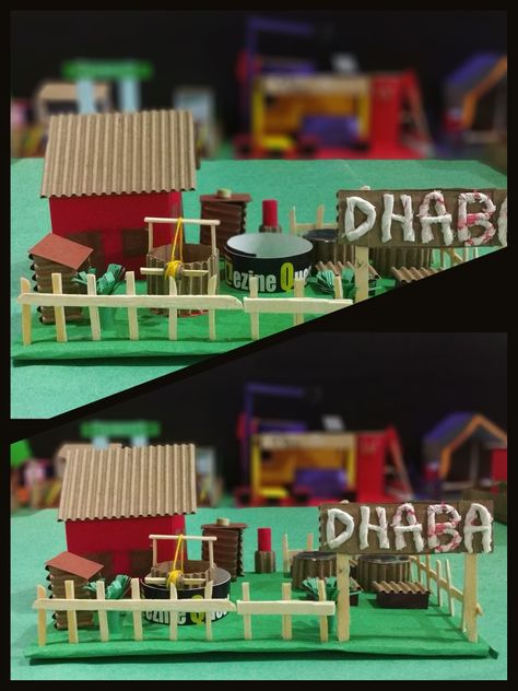 #Creative #Geometrical shaped #Intresting #Greenery #Highway #Paper Dhaba #3D #Handmade #Paper craft #Road side #Material Handling #Nift situation test #Nid studio test Nift Situation Test Models, Nift Situation Test, Handmade Paper Craft, Hand Lettering Practice Sheets, Barbie Dollhouse, Dollhouse Living Room, Architecture Drawing Sketchbooks, Hand Lettering Practice, Isometric Art