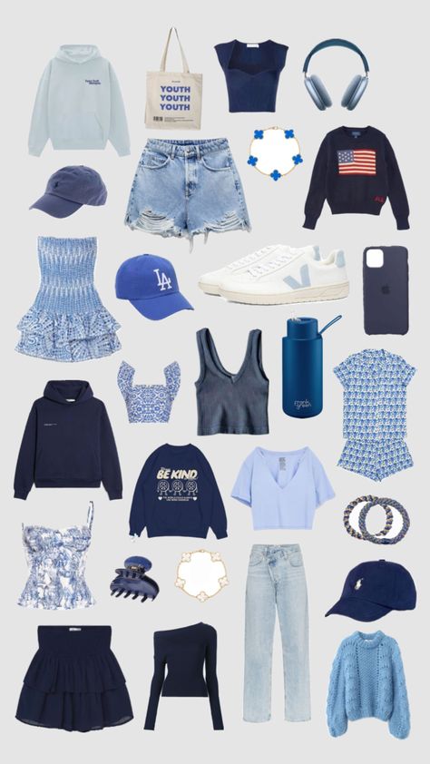 #blue #outfit #outfitinspo #stolkhomestyle #bluefits #outfitideas #blue #blueaesthetic #clothes #shopping Blue Basic Outfit, Blue Aesthetic Clothes, Blue Clothes Aesthetic, Outfit Inspired, Aesthetic Blue, Clothes Shopping, Blue Fits, Blue Outfit, Basic Outfits