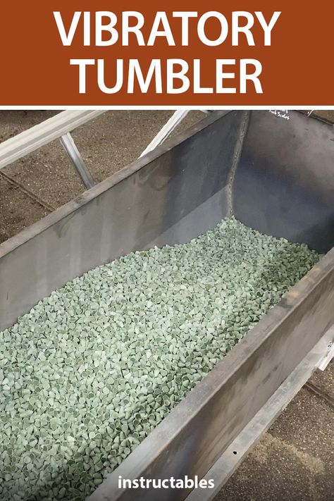 Build a vibratory tumbler to help you polish and finish items. #Instructables #workshop #metalworking #finishing #deburring Rotary Tumbler, Vibratory Tumbler, Rock Tumbling, Garage Diy, Steel Tub, Industrial Machine, Homemade Tools, Farm Equipment, Just Run