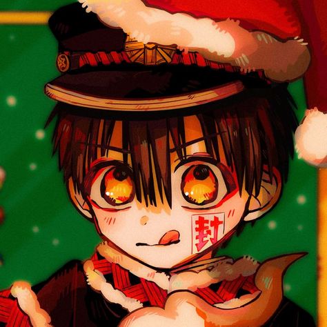 Hanako Pfp, Pfp Christmas, Ghost Boy, Paint Brush Art, Anime Christmas, Christmas Icons, Anime People, Good Manga, Book Art Drawings