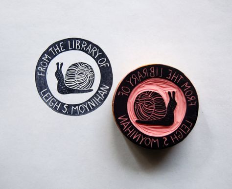 Custom Stamp - 2 inch round - Choose a Design Custom Library Stamp, From The Library Of Stamp, Exlibris Ideas, Ex Libris Design Ideas, Ex Libris Stamp, Custom Library, Bookplate Design, Eraser Stamp, Carved Stamps