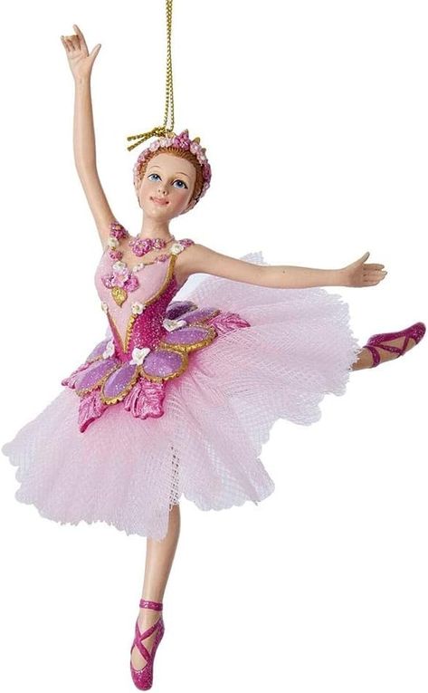 Amazon.com: Kurt Adler Sugar Plum Ballerina Christmas Ornament : Home & Kitchen Ballerina Nutcracker, Fairy Ballerina, Nutcracker Christmas Tree, Ballerina Ornaments, Ballet Doll, Sugar Plum Fairy, Nutcracker Ballet, Candy Christmas Decorations, Kurt Adler