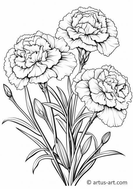 Carnation Drawing, Pirate Coloring Pages, Insect Coloring Pages, Coloring Pages Nature, Carnation Bouquet, Flower Pattern Drawing, Skull Coloring Pages, Monster Coloring Pages, Fruit Coloring Pages