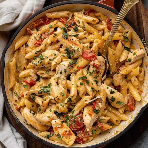 Marry Me Chicken Pasta Recipe - elianarecipes.com Simple Marry Me Chicken, Marry Me Chicken And Shrimp Pasta, Merry Me Chicken Recipe Easy, Pasta Night Recipes, Easiest Dinner Ideas, Easy Dinner Recipes For Family Quick, Merry Me Pasta, Pasta With Canned Chicken, Merry Me Chicken Recipe Crockpot