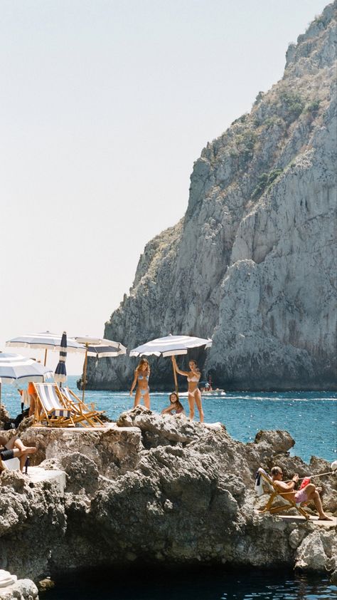 Island Of Capri, Mediterranean Aesthetic, Italy Beaches, Mediterranean Travel, Riviera Beach, Capri Italy, Italy Aesthetic, Triangl Swimwear, Europe Summer