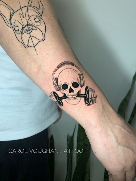 Powerlifting Tattoo, Hardcore Tattoo, Dumbbell Tattoo, Piercings And Tattoos, Gym Tattoo, Fitness Tattoo, Forearm Sleeve Tattoos, Health Tattoo, Leg Tattoos Women