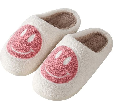 Cozy slippers #cozy #cozyhome #slippers #aesthetic #fashionable #trendy #smile Smile Slippers, Smiley Face Slippers, Fuzzy Slides, Mode Rose, White Slippers, Mens Hair Care, Bedroom Slippers, Slides Slippers, Fuzzy Slippers