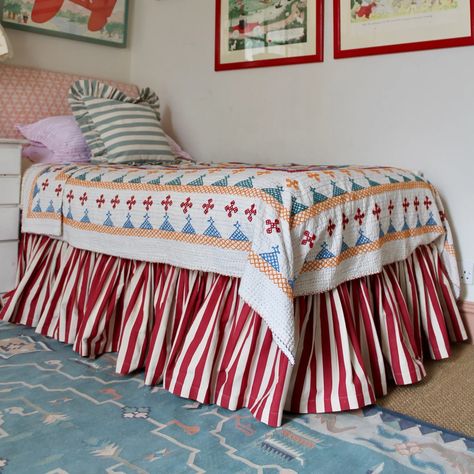 Alice Palmer, Eclectic Nursery, Bed Valance, Vintage Nursery Decor, Kids Bedroom Inspiration, Classic Interior Design, Ruffle Bedding, Vintage Nursery, Tangier