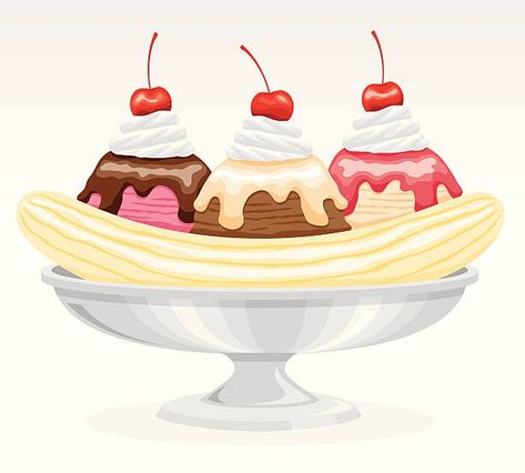 490+ Banana Split Stock Illustrations, Royalty-Free Vector Graphics & Clip Art - iStock | Banana split sundae, Banana split ice cream, Eating banana split Banana Splits Sundae, Banana Split Ice Cream, Cartoon Banana, Ice Cream Menu, Ice Cream Poster, Ice Cream Stand, Eating Bananas, Food Clipart, Vector Food