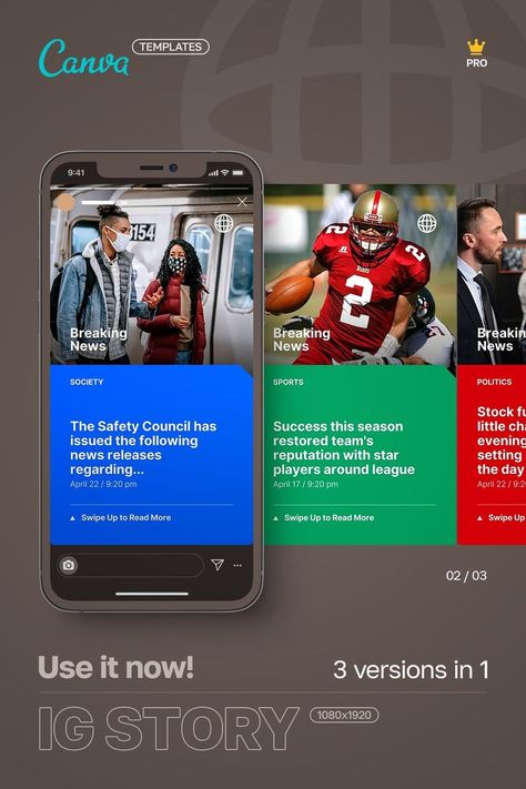 ✍️ Doing content marketing? Do you run a social media newspaper, magazine or blog? To save time and increase your posting frequency, you just need to use ready-made templates! 👌 CANVA PRO's easy-to-edit Instagram templates will handle your needs. 🎨 Change colors, images and texts and get a professional looking post or story in minutes! These templates are available in 2 doctypes: • Instagram post • Instagram story Instagram Story Ads, Canva Template Instagram, Storytelling Techniques, Newspaper Magazine, Social Media Advertising Design, Newspaper Design, Creative Graphics, Poster Design Inspiration, Social Media Design Inspiration
