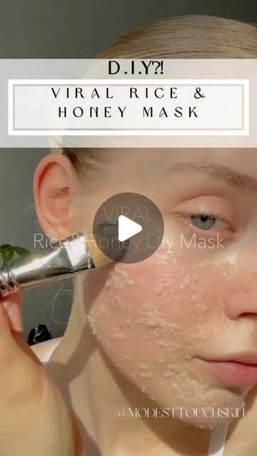 Modest Touch | Skin on Instagram: "🍯✨ Elevate your skincare game with this 👇 viral DIY rice and honey face mask, a natural remedy that’s been taking the beauty world by storm! ✨🍚  Harnessing the power of two simple yet potent ingredients – honey and rice – this mask promises to leave your skin feeling soft, smooth, and radiant, while also tackling a variety of skincare concerns.  To create your own DIY rice and honey face mask:  Prepare Ingredients: Start by blending a handful of rice into a fine powder using a blender or food processor. This will serve as the exfoliating base of your mask. Mix Mask: In a small bowl, combine 2 tablespoons of the blended rice powder with 1 tablespoon of honey. Mix well until you achieve a smooth, spreadable consistency. Apply Mask: Using clean fingertips Rice Powder Face Mask, Glowing Skin Secrets, Exfoliating Pads, Honey Face Mask, Honey Mask, Rice Powder, Honey Face, Acne Solutions, Dry Face