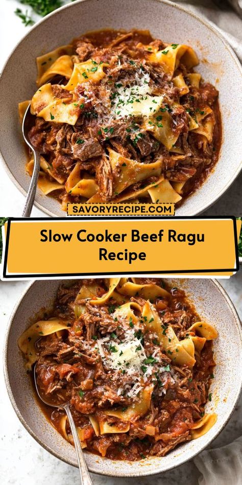 Craving a warm, satisfying dinner without the hassle? This Slow Cooker Beef Ragu Recipe delivers mouthwatering flavors and tender beef with minimal prep! Save this easy crockpot recipe for a cozy night in or a family gathering. You’ll love how simple and delicious it is!