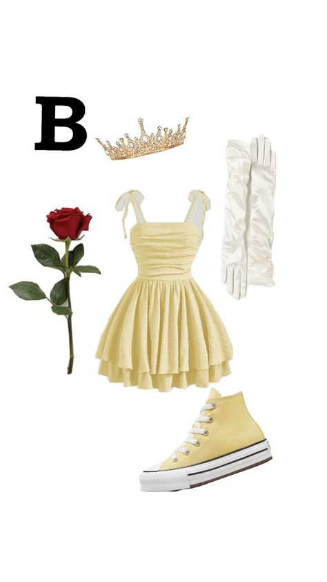 Simple Belle Costume, Belle Diy Costume, Womens Belle Costume, Belle Outfit Ideas, Belle Disney Costume, White Dress Costume Ideas, Beauty And The Beast Outfit Ideas, Homemade Belle Costume Adult, Belle Disney Outfit