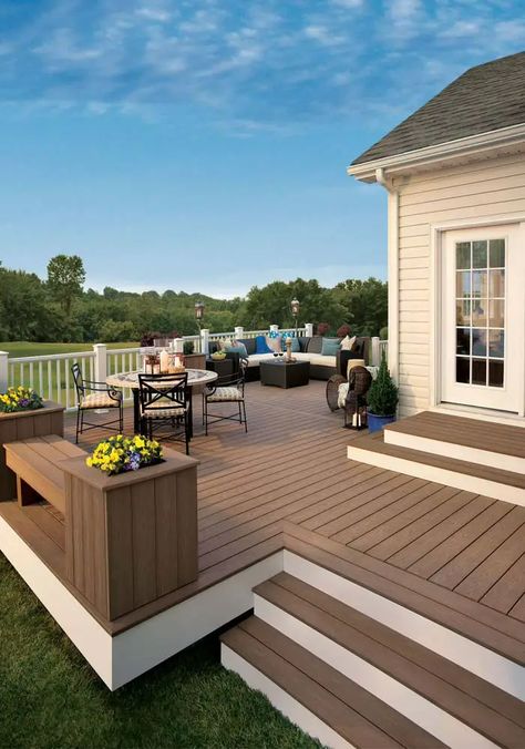 Deck Skirting, Deck Colors, Patio Deck Designs, Deck Designs Backyard, Deck Designs, Trex Deck, Decks Backyard, Diy Deck, Backyard Deck