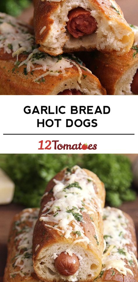 Garlic Bread Hot Dogs, Hot Dog Appetizers, September Recipes, Bonfire Night Food, Hot Lunch, Hot Sandwich, Appetizer Ideas, Chili Dogs, Hot Dog Recipes