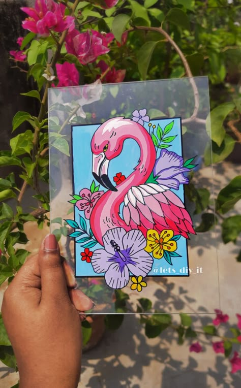 Flamingo painting Flamingo Glass painting Glass Painting Acrylic, Minion Painting, Canvas Art Painting Abstract, Glass Painting Patterns, Sketch Images, Canvas Art Projects, Pencil Sketch Images, Glass Painting Designs, Glass Paintings