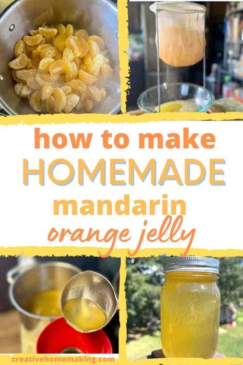 Canning Mandarins, Canning Mandarin Oranges, Orange Jelly Recipe, Making Jelly, Water Bath Canning Recipes, Orange Jelly, How To Make Jelly, Canning Recipe, Homemade Jelly